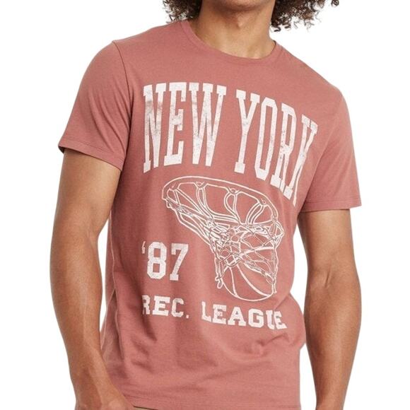 Men's Short Sleeve Crewneck Graphic T-Shirt - Goodfellow & Co Cinnamon XL - Picture 1 of 4